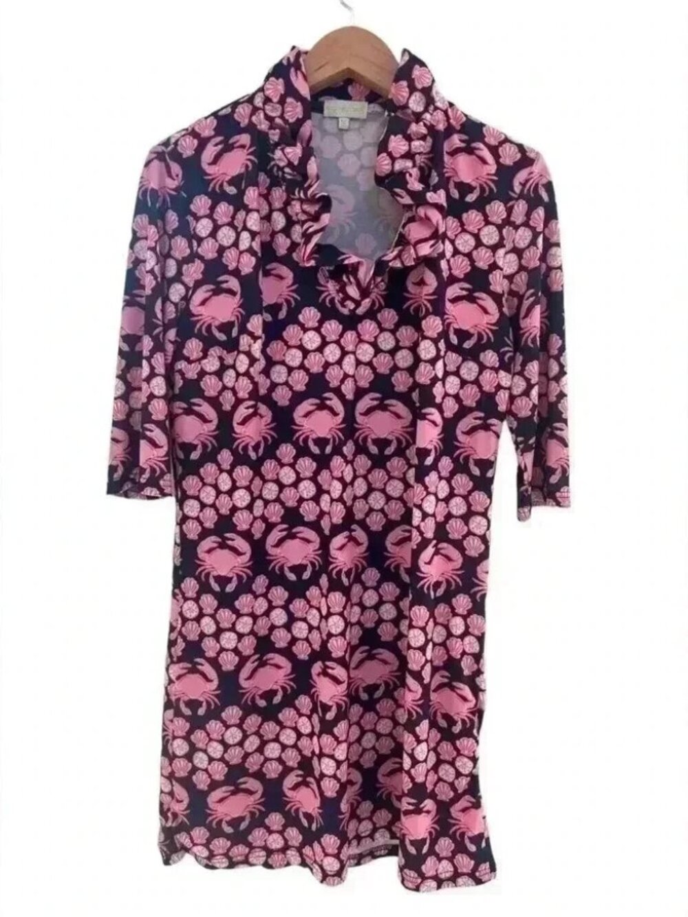 Simply Southern Crab Print Dress Size Medium